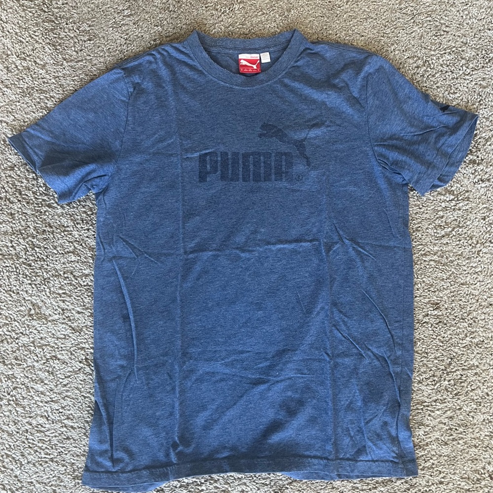PUMA Men's Heather Blue Tee